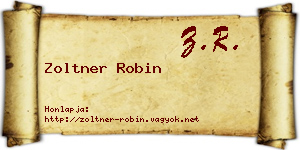 Zoltner Robin névjegykártya